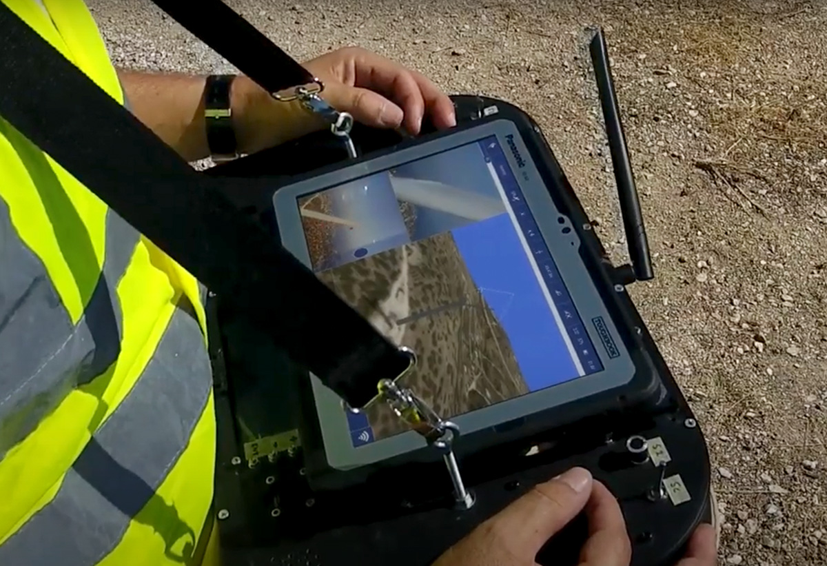 closer up of operator using tablet