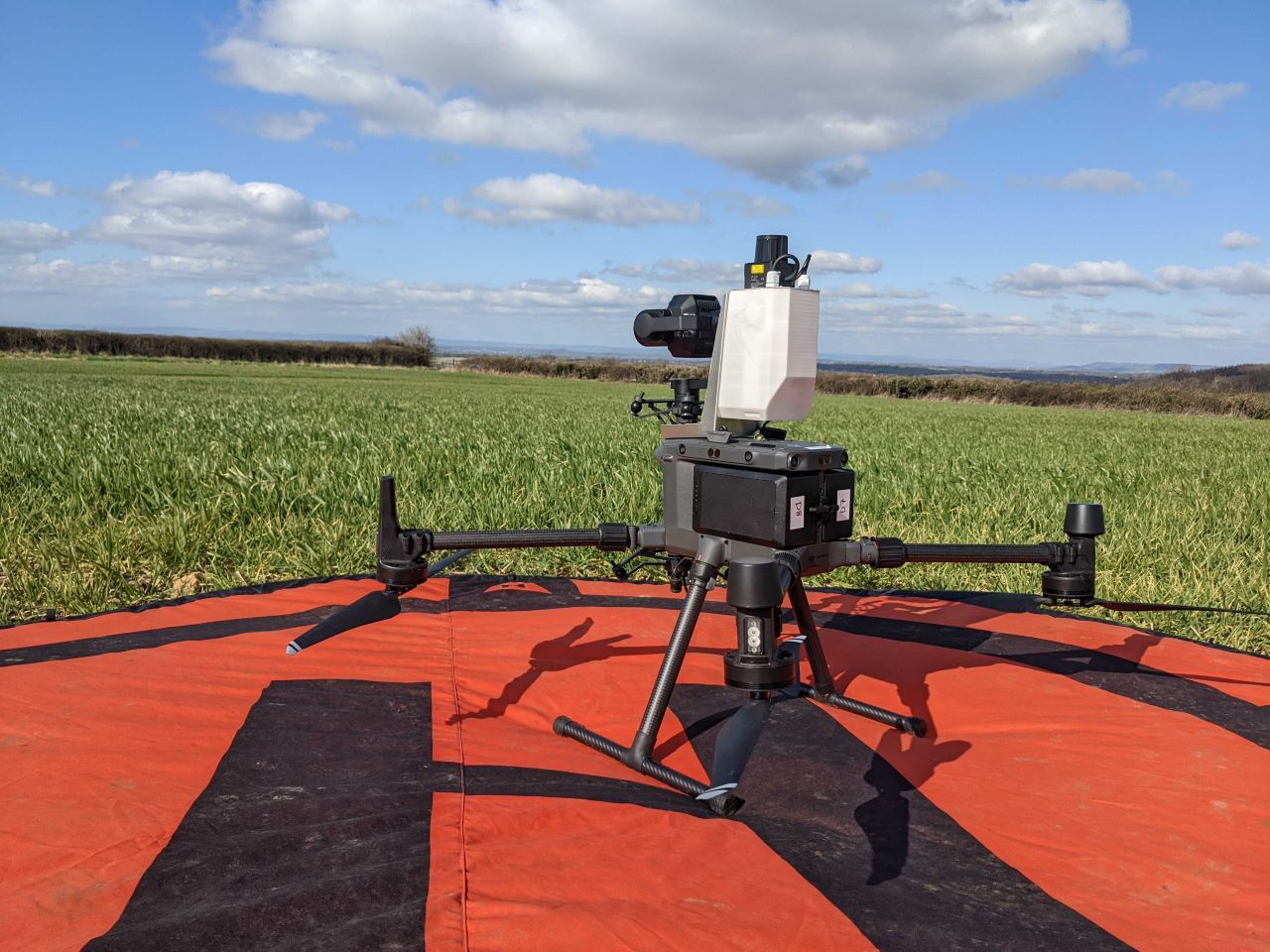 This is an image of our DOT autonomous drone at a trial.