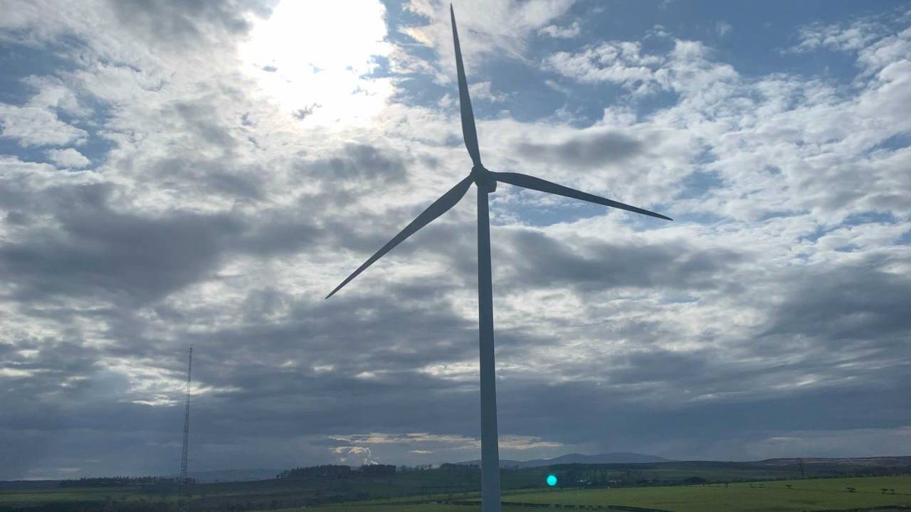 This is an image of a wind turbine on a Northern England site.