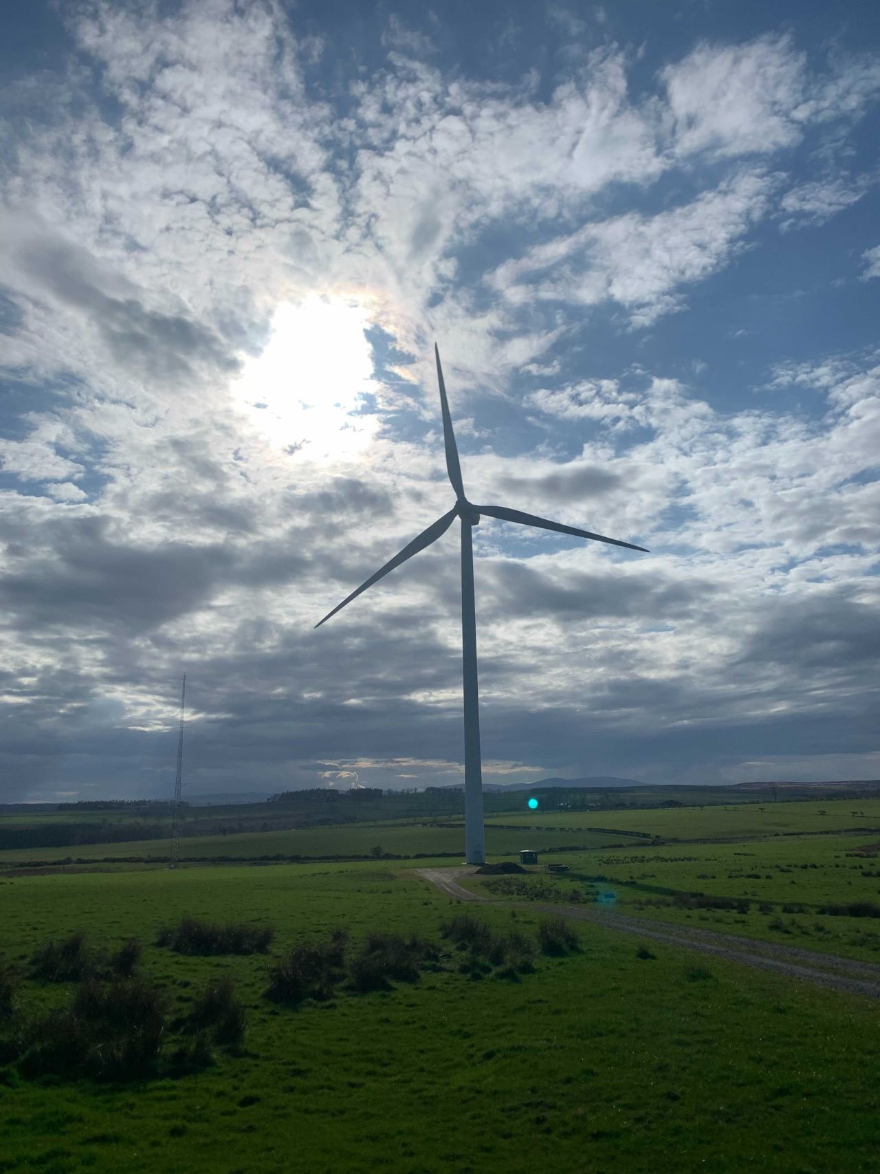 This is an image of a wind turbine on a Northern England site.