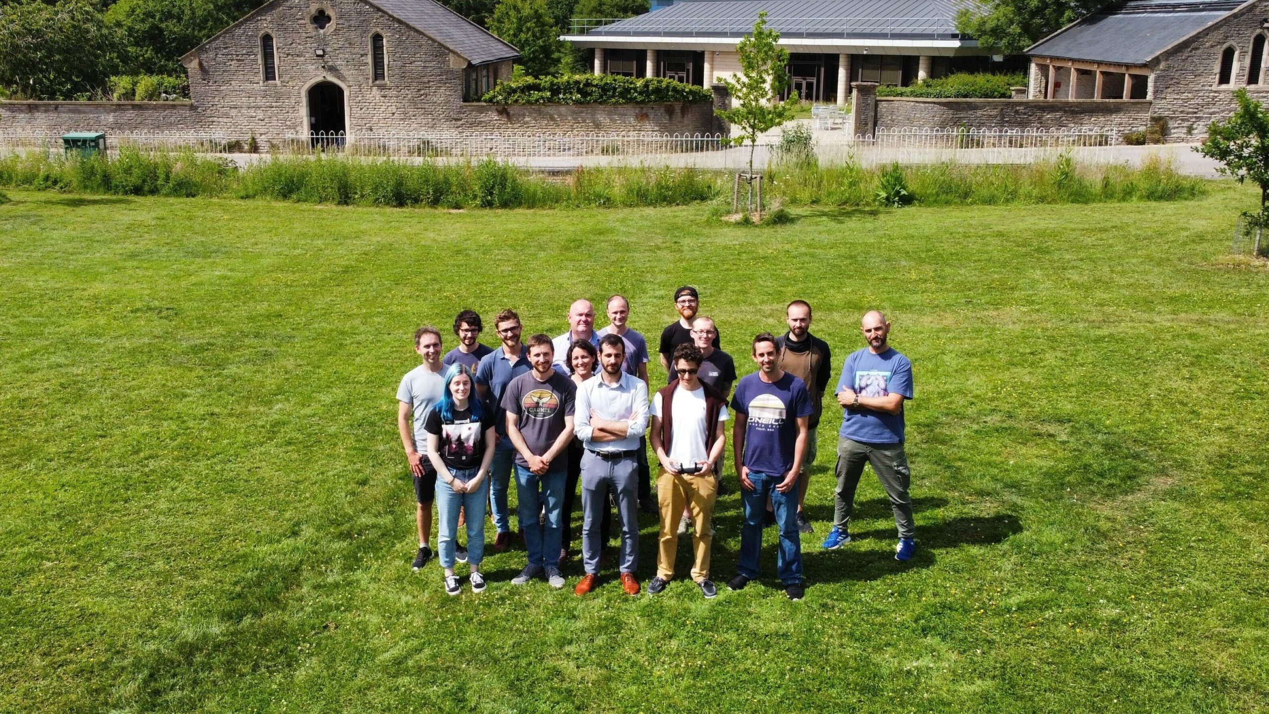 A picture of the Perceptual Robotics' team standing together