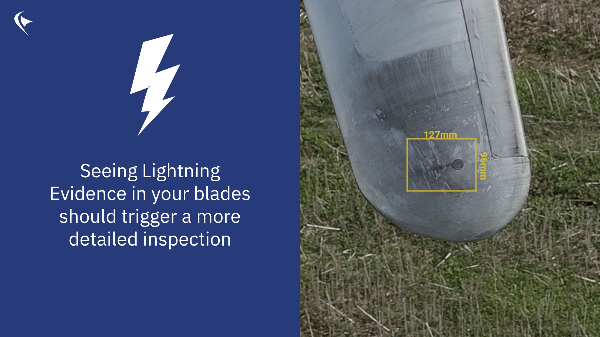 This image is split vertically in half and on the right it shows a blade with a damage annotated and on the left some text on lightning damage