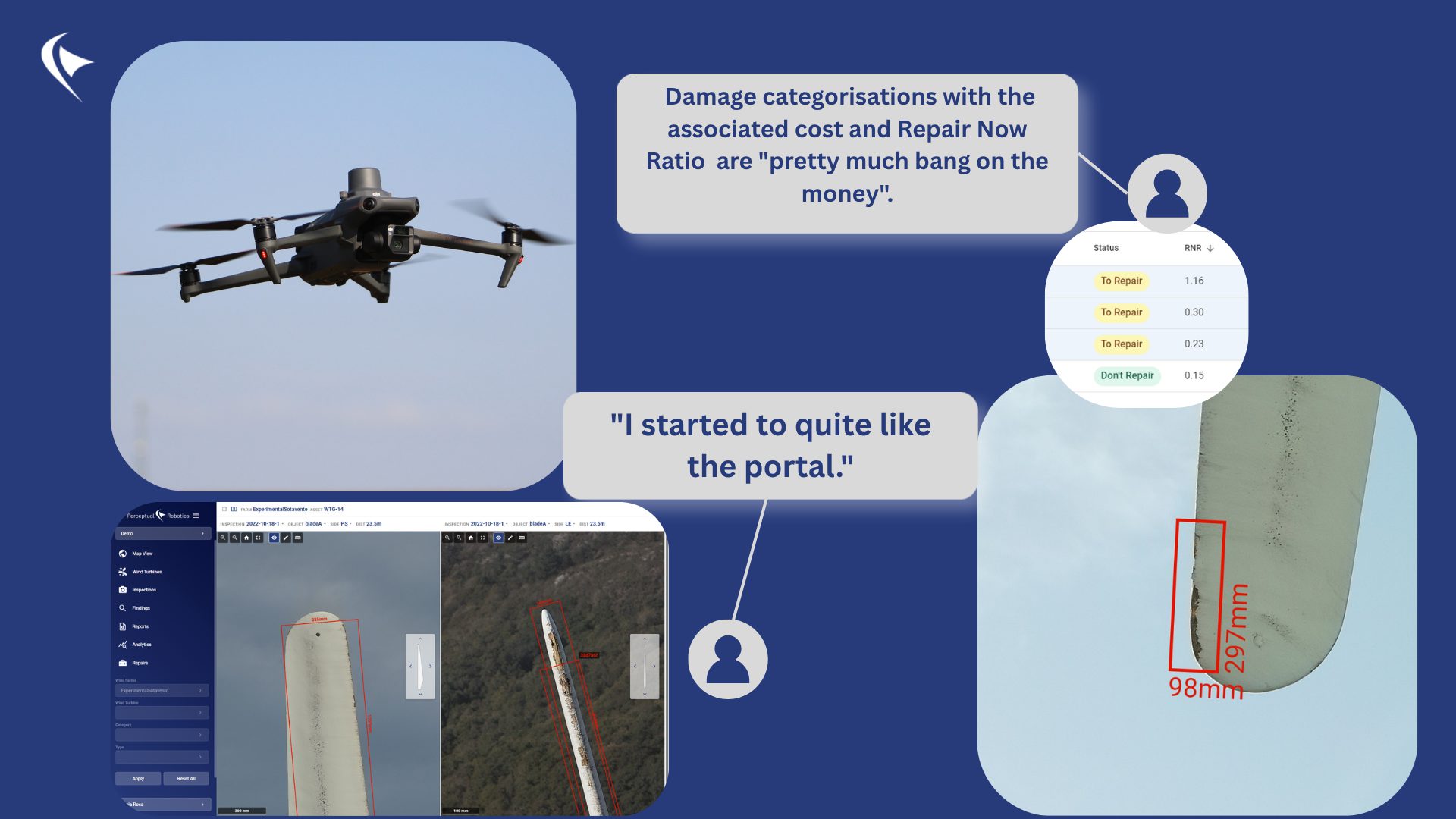 Images of our Eve Dhalion system and damages on the portal along with customer feedback